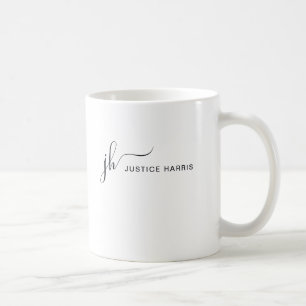 Stylish Script Monogram Modern Simple Personalised Coffee Mug