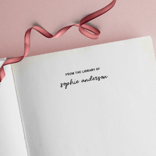 Stylish Script Name From The Library Of Self-inking Stamp
