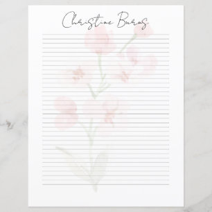 Stylish Script Name Monogram Letter Paper