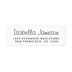 Stylish Script Name Return Address Return Address Label