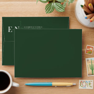 Stylish Script   Pre-Addressed Photo Lined Envelope