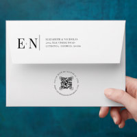 Stylish Script | Pre-Addressed Photo Lined QR Code