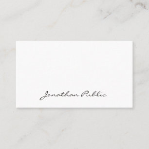 Stylish Script Professional Minimalist Elegant Top Business Card