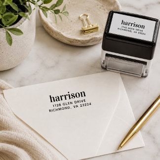 Stylish Script Return Address Self-inking Stamp