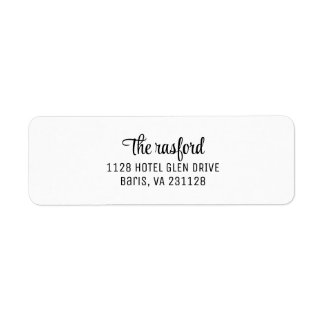Stylish Script Return Address Self-inking Stamp Label
