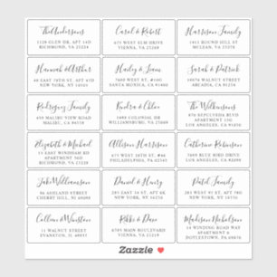 Stylish Script Wedding Guest Address