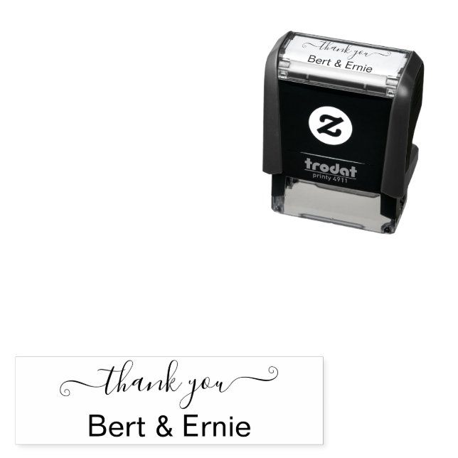 Stylish Self-Inking Thank You Stamp by the Couple (In Situ)