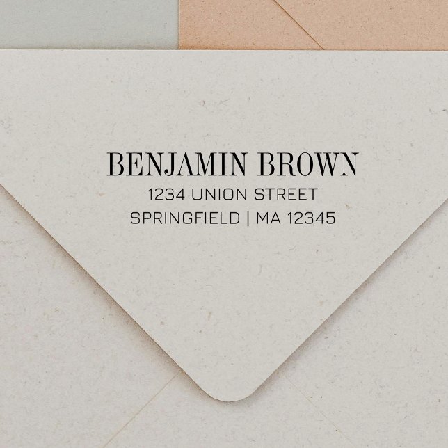 Stylish Serif Return Address Personalised Self-inking Stamp (Creator Uploaded)
