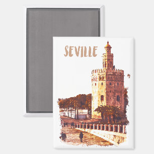 Stylish Seville Spain Andalucia Travel Magnet