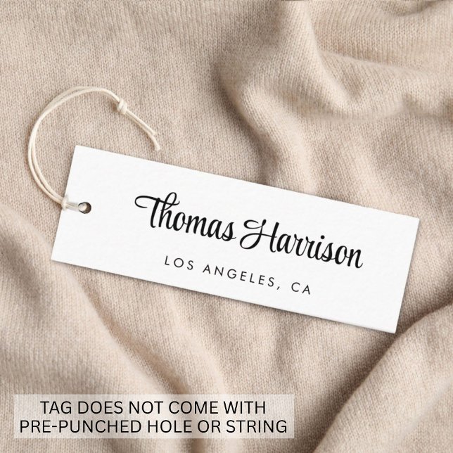 Stylish Signature Script Hang Tag (Empower your name in our signature script as your logo and brand identity)