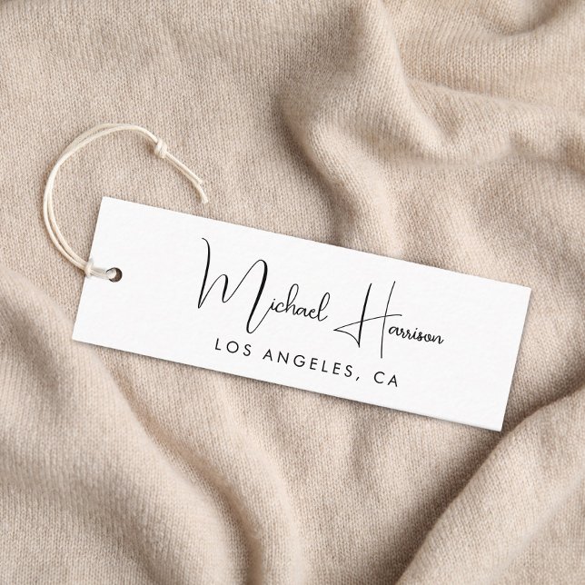 Stylish Signature Script Hang Tag (Empower your name in our signature script as your logo and brand identity)