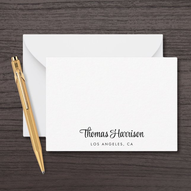 Stylish Signature Script Monogram Card (Empower your name in our signature script as your logo and brand identity)