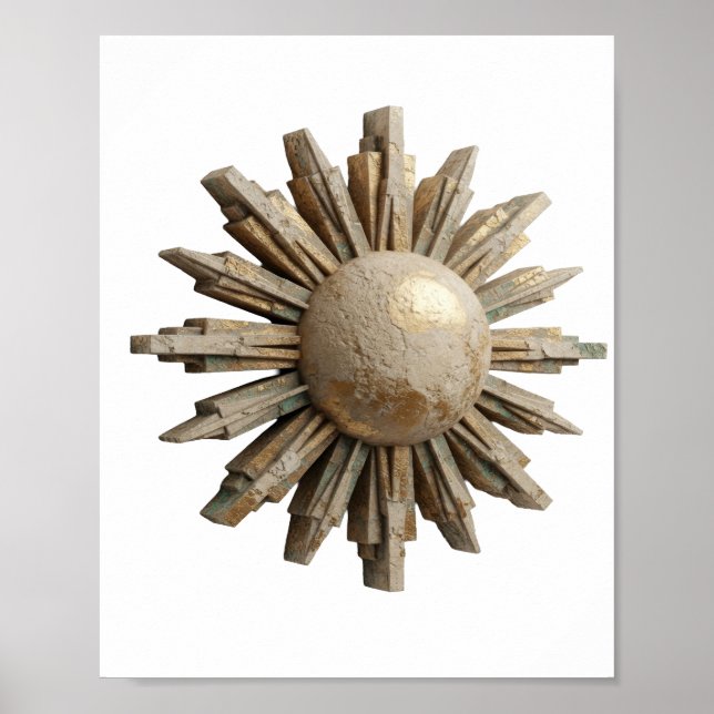 Stylish Silver ABSTRACT ART Art Print (Front)