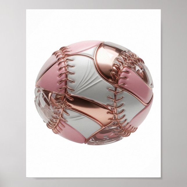 Stylish Silver ABSTRACT ART Design Poster (Front)