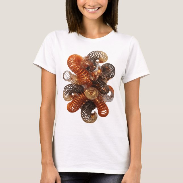 Stylish Silver ABSTRACT ART Statement Tee (Front)