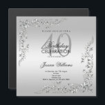 Stylish Silver Decoration 40th Birthday Party Magnetic Invitation<br><div class="desc">Stylish and elegant 40th birthday party magnetic invites suitable for women's birthday events. Beautiful stylish silver swirls and flourishes corner decorations on a pretty silver background. All text is fully customisable to meet your requirements. If you need help to customise your product or would like matching products please contact me...</div>