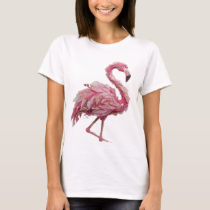 Stylish Silver FLAMINGO Modern Design T-Shirt