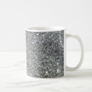 Stylish Silver Glitter Glitz Photo Coffee Mug
