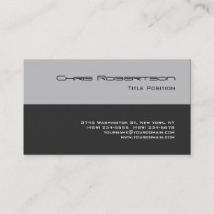 Stylish Silver Grey Charming Business Card