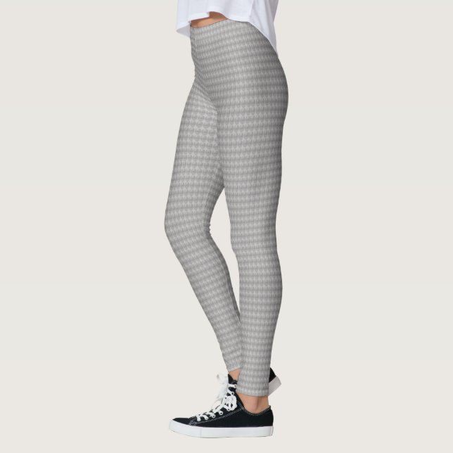Stylish Silver Grey Metallic Like Oval Pattern Leggings (Left)