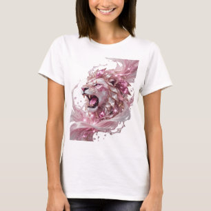 Stylish Silver LION KING Graphic Design T-Shirt