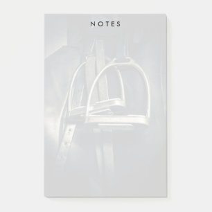Stylish Silver Stirrups on English Riding Saddle Post-it Notes