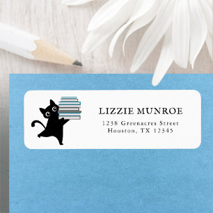 Stylish Simple Book Lover's Return Address Label
