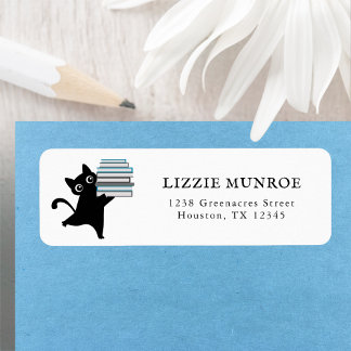 Stylish Simple Book Lover's Return Address Label