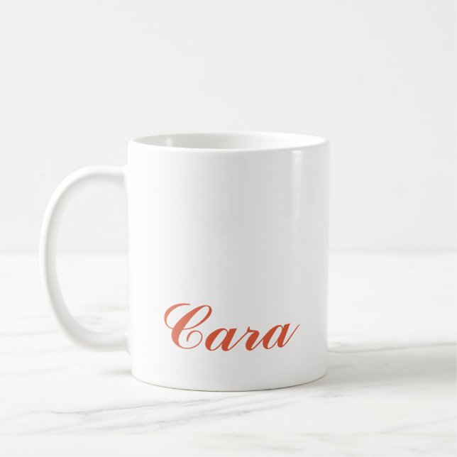 STYLISH SIMPLE CUSTOMIZED NAME BRIDESMAID MODERN  COFFEE MUG (Left)