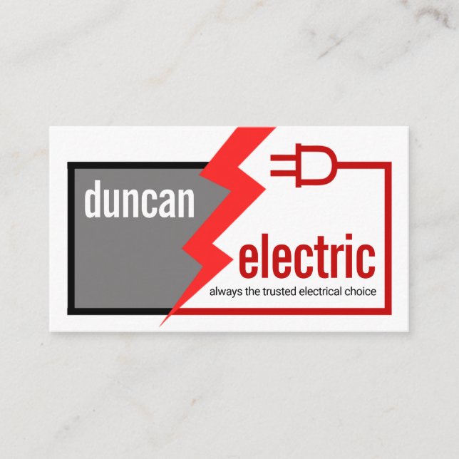 Stylish Simple Electrical Circuit Business Card (Front)