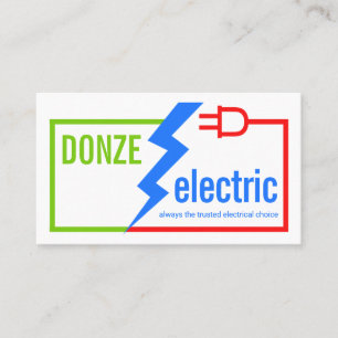 Stylish Simple Electrical Circuit Cable Business Card
