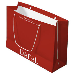 STYLISH SIMPLE ELEGANT MODERN CUSTOMIZED NAME LOGO LARGE GIFT BAG