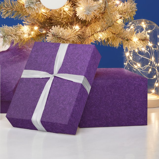Stylish Simple Metallic Inspired Purple Wrapping Paper (Holidays)