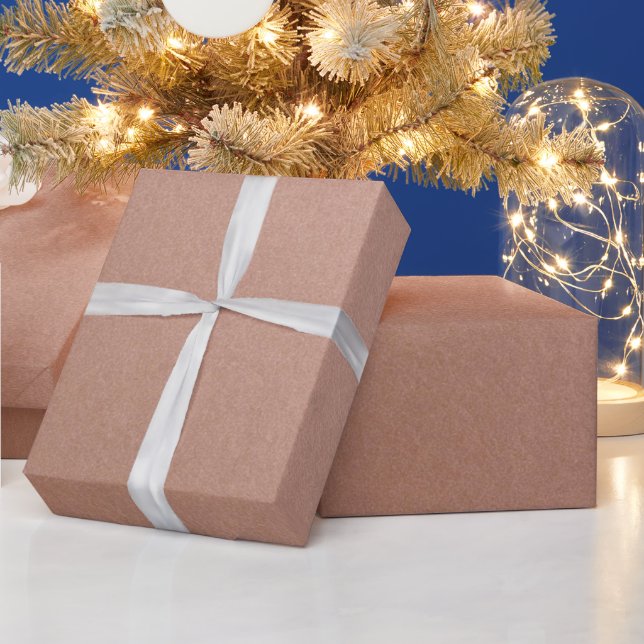 Stylish Simple Metallic Inspired Rose Gold Wrapping Paper (Holidays)