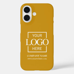 Stylish Simple Mustard Business Company Logo Apple iPhone 16 Case