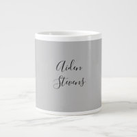 Stylish Simple Plain Grey Minimalist Calligraphy
