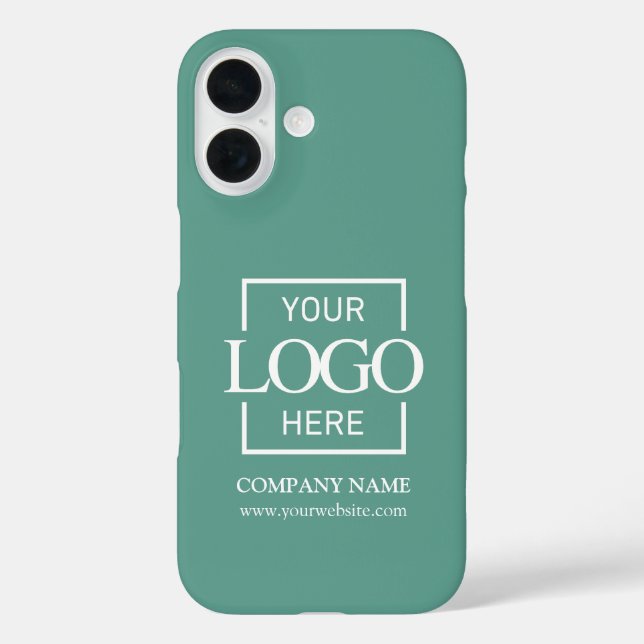 Stylish Simple Teal Business Company Logo Apple Case-Mate iPhone Case (Back)