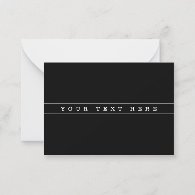 Stylish Simple Text & Thin Stripes Card (Front)