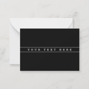 Stylish Simple Text & Thin Stripes Card