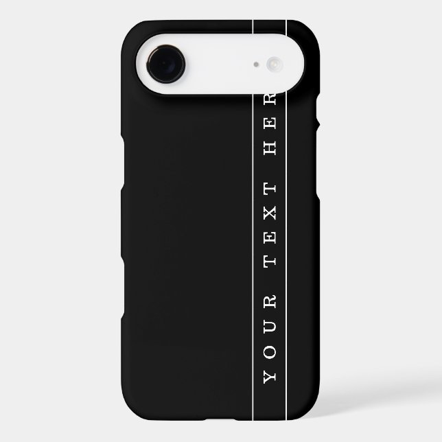 Stylish Simple Text & Thin Stripes Case-Mate iPhone Case (Back)