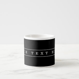 Stylish Simple Text & Thin Stripes Espresso Cup