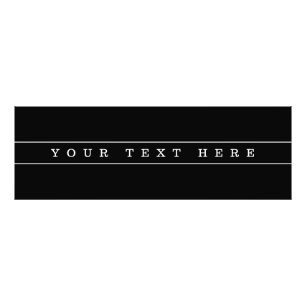 Stylish Simple Text & Thin Stripes Photo Print