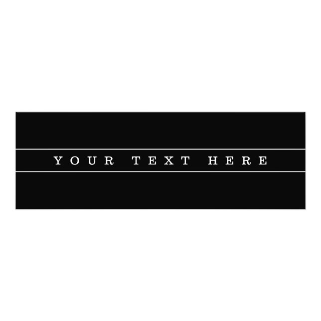 Stylish Simple Text & Thin Stripes Photo Print (Front)