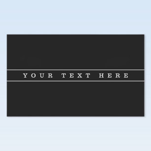 Stylish Simple Text & Thin Stripes Rectangular Sticker