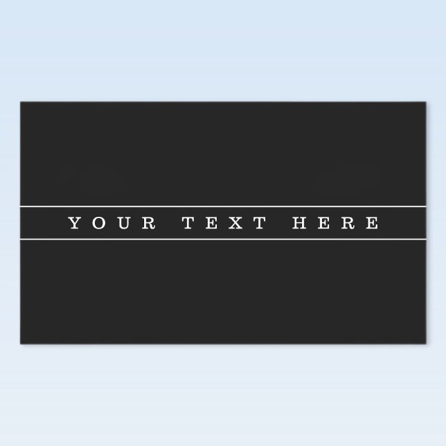 Stylish Simple Text & Thin Stripes Rectangular Sticker (Creator Uploaded)