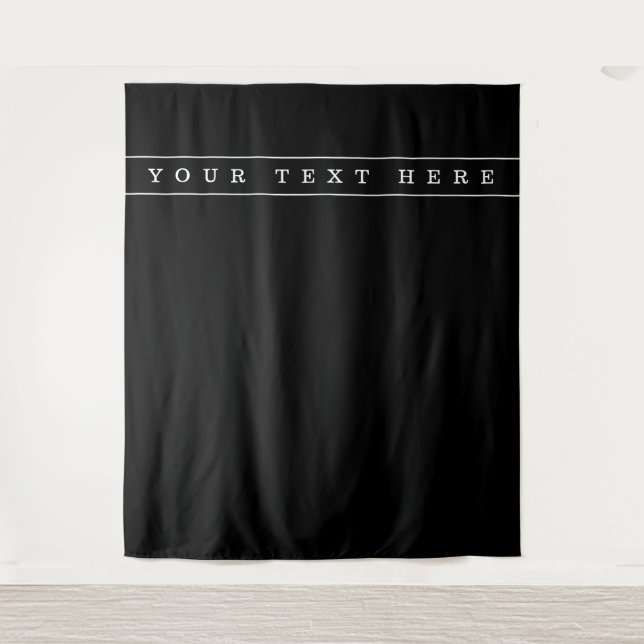 Stylish Simple Text & Thin Stripes Tapestry (Front)