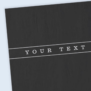 Stylish Simple Text & Thin Stripes Tissue Paper