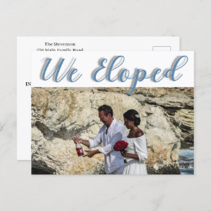 Stylish Simple Trendy Photo Elopement Announcement