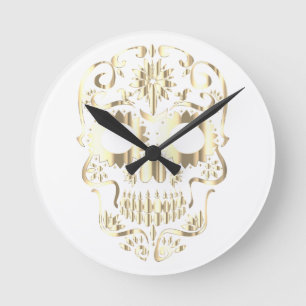 Stylish skull clock