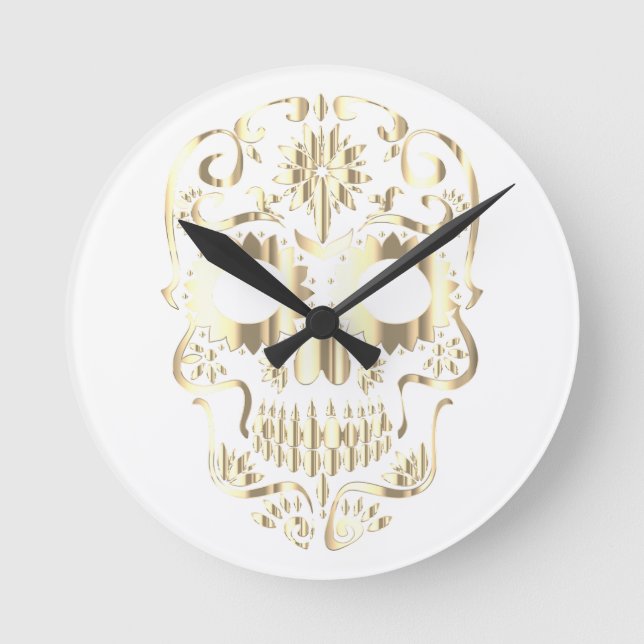 Stylish skull clock (Front)